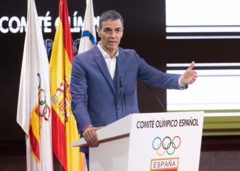 El presidente del Gobierno, Pedro Sánchez, durante la presentación del proyecto Modelo del Deporte español, en la Sede del Comité Olímpico Español (COE), a 5 de diciembre de 2025, en Madrid (España). 
Eduardo Parra / Europa Press
05/12/2025