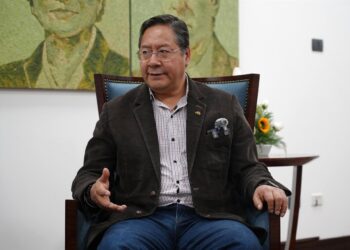 Archivo - El expresidente de Bolivia, Luis Arce, durante una entrevista concedida a la agencia china de noticias Xinhua en junio de 2025 (archivo)Europa Press/Contacto/He Bing - Archivo
