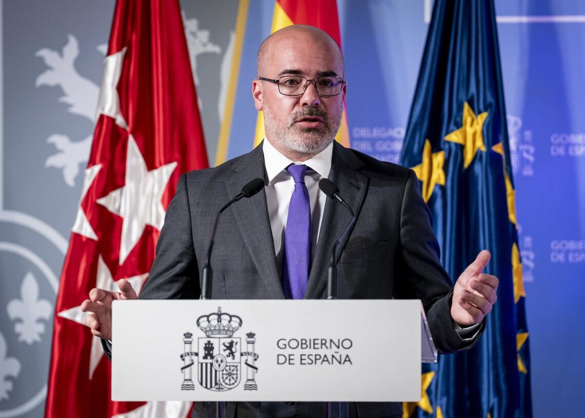 Archivo - El delegado del Gobierno en la Comunidad de Madrid, Francisco Martín Aguirre, interviene durante un acto de entrega de nueve medallas a la Promoción de los Valores de Igualdad, en la Delegación del Gobierno, a 11 de junio de 2025, en Madrid (EspA. Pérez Meca - Europa Press - Archivo