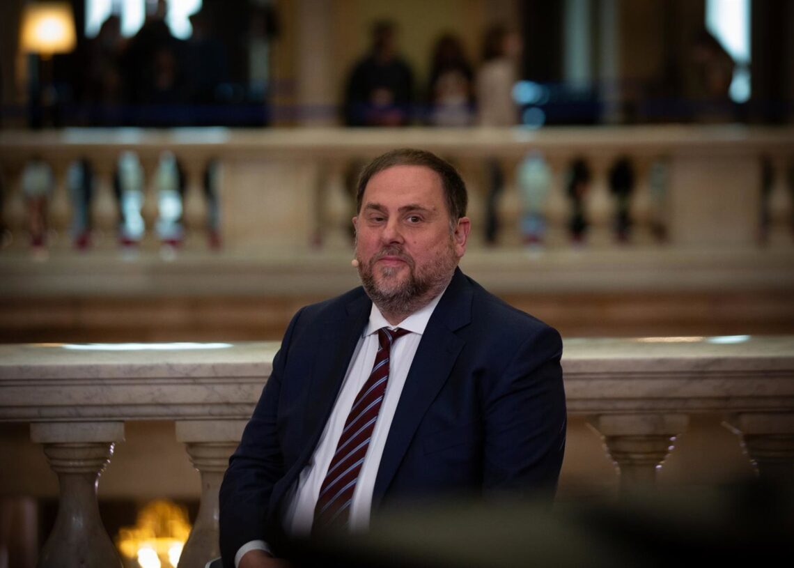 Archivo - Oriol Junqueras en el Parlament de Catalunya en mayo de 2021, en Barcelona, Cataluña, (España).David Zorrakino - Europa Press - Archivo