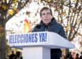 El alcalde de Madrid, José Luis Martínez-Almeida, durante la concentración contra la corrupción del Gobierno convocada por el PP, en el Templo de Debod, a 30 de noviembre de 2025, en Madrid (España). La concentración bajo el lema 'Efectivamente: ¿Mafia o A. Pérez Meca - Europa Press