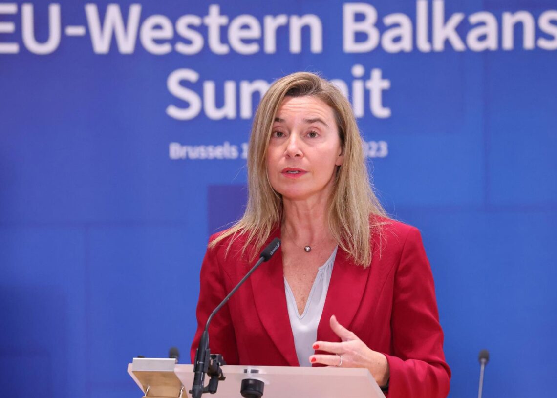 Archivo - La rectora del Colegio de Europa Federica Mogherini durante una cumbre con los Balcanes en Bruselas.Dario Pignatelli/European Counci / DPA - Archivo