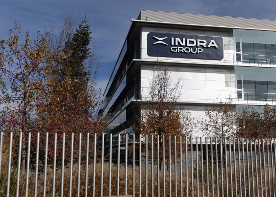 Fachada de la sede de Indra, a 25 de noviembre de 2025, en Alcobendas, Madrid (España).Eduardo Parra - Europa Press