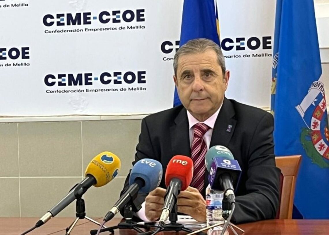 El presidente de la Confederación de Empresarios de Melilla (CEME-CEOE), Enrique Alcoba.CEME-CEOE