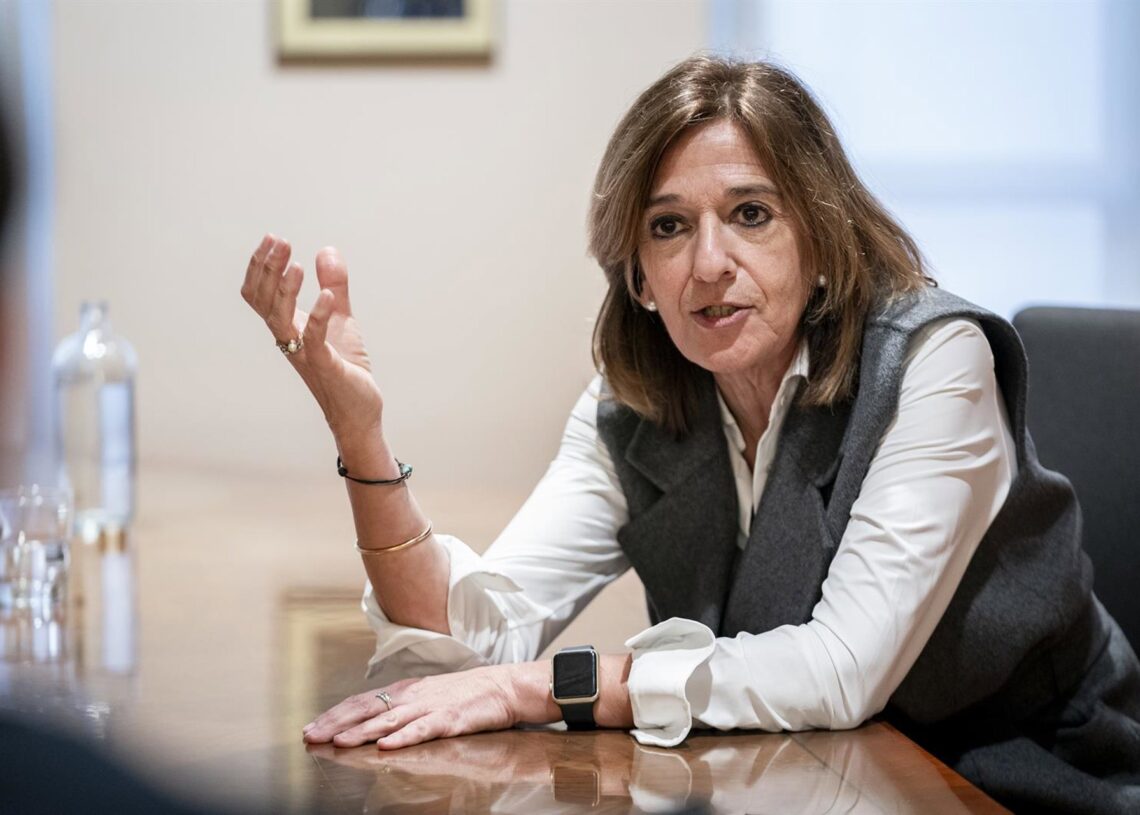 Archivo - La presidenta de UNESPA, Mirenchu del Valle Schaan, a 2 de febrero de 2024, en Madrid (España).A. Pérez Meca - Europa Press - Archivo