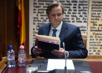 Archivo - El director general de Obras Públicas e Infraestructuras de Navarra, Pedro Andrés López Vera, cen su comparecencia ante la comisión de investigación del Senado.Eduardo Parra - Europa Press - Archivo