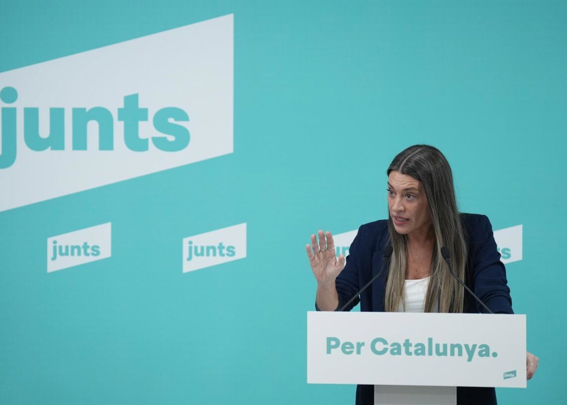 Nogueras durante la rueda de prensaDavid Zorrakino - Europa Press