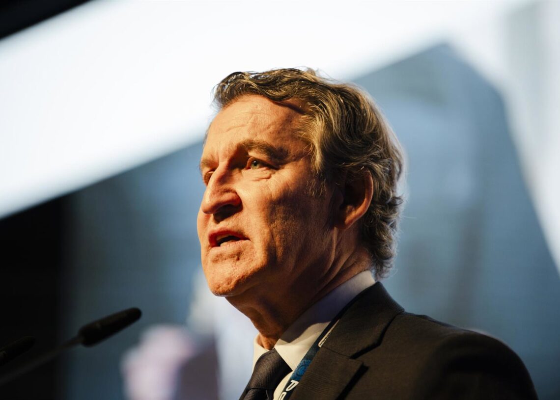 El presidente del Partido Popular, Alberto Núñez Feijóo, interviene en el XIII Congreso Nacional del Sindicato Unificado de Policía, a 3 de diciembre de 2025, en Toledo, Castilla-La Mancha (España).Mateo Lanzuela - Europa Press