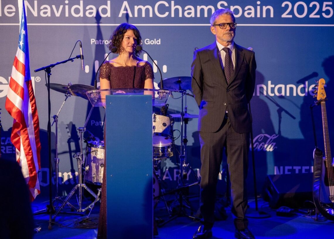 La embajadora en funciones de EEUU en España, Rian Harris, y el presidente de la AmChamSpain, Jaime MaletAMCHAMSPAIN