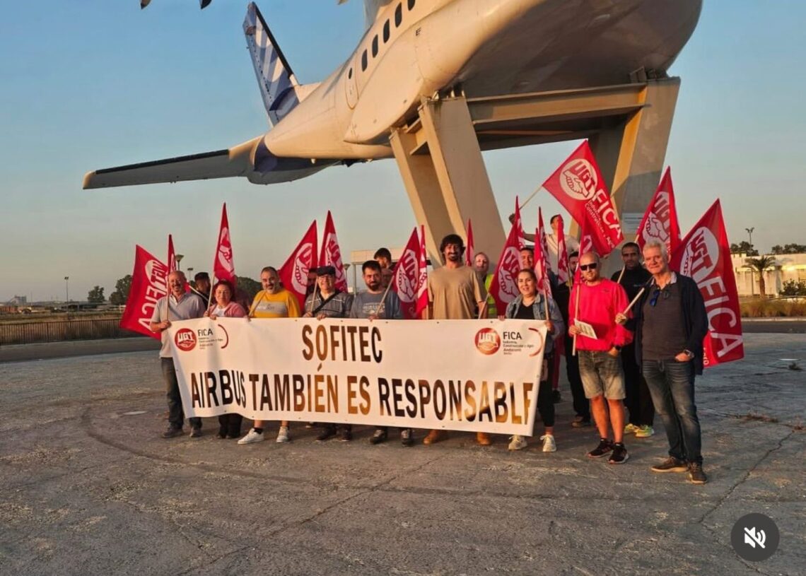 Imagen de archivo de UGT en Airbus.UGT