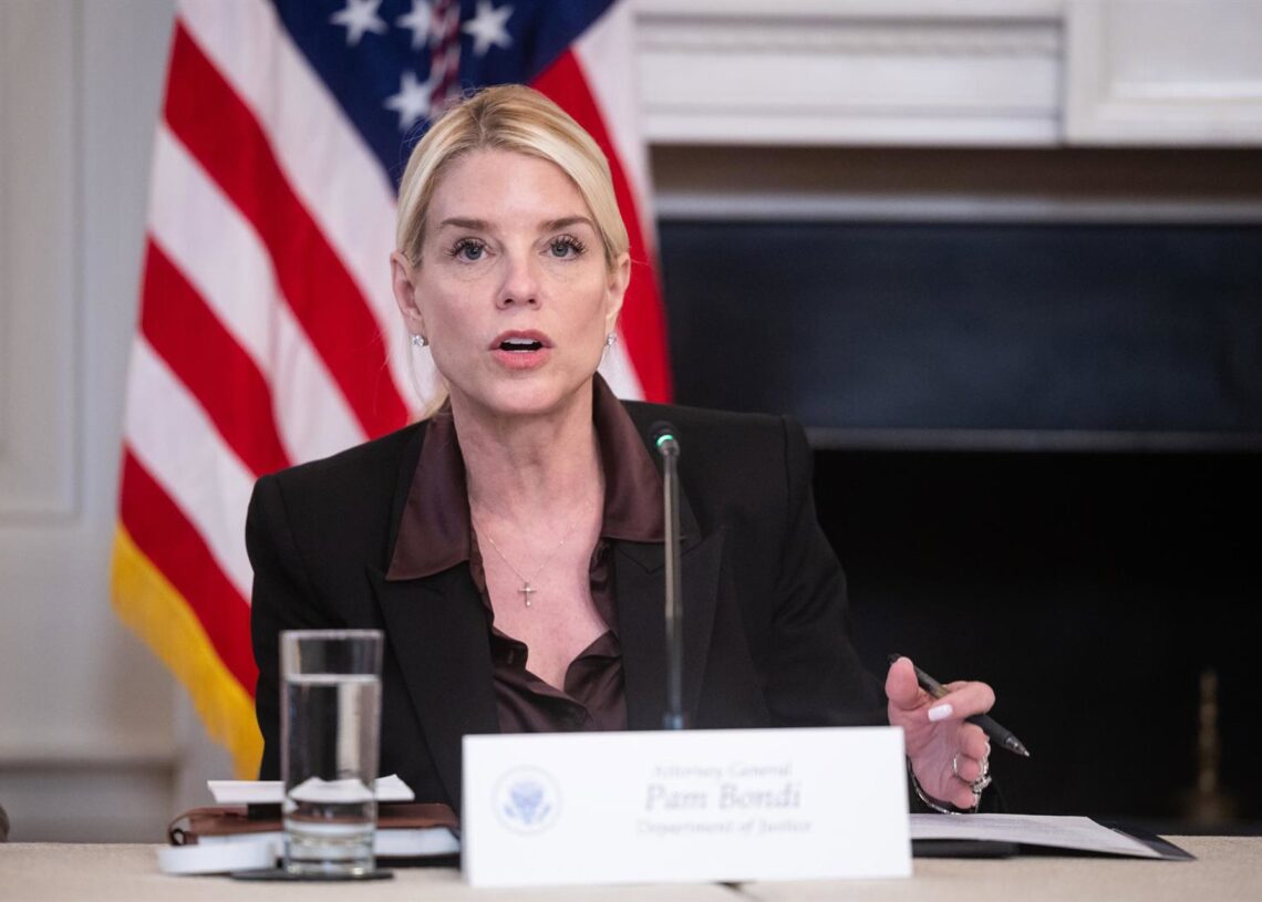 Archivo - La fiscal general de EEUU, Pam BondiEuropa Press/Contacto/Francis Chung - Pool via CNP