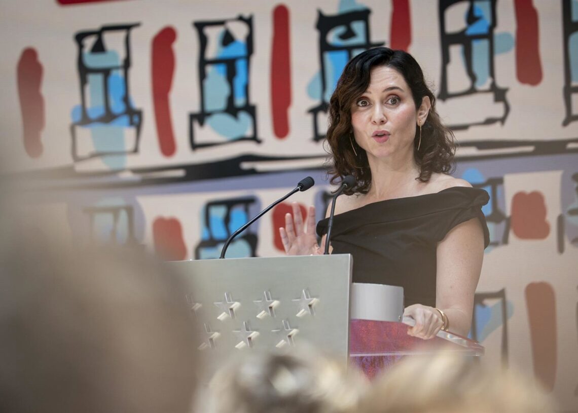 Archivo - La presidenta de la Comunidad de Madrid, Isabel Díaz Ayuso, interviene durante el acto conmemorativo del 40º aniversario de la Real Casa de Correos como sede de la Presidencia del Gobierno regional, a 13 de junio de 2025, en Madrid (España).A. Pérez Meca - Europa Press - Archivo