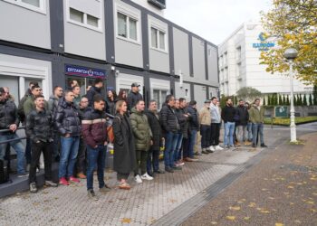 Concentración de agentes contra el incremento de agresiones a ertzainas, a 5 de diciembre de 2025, en San Sebastián, Guipúzcoa, País Vasco (España).Unanue - Europa Press