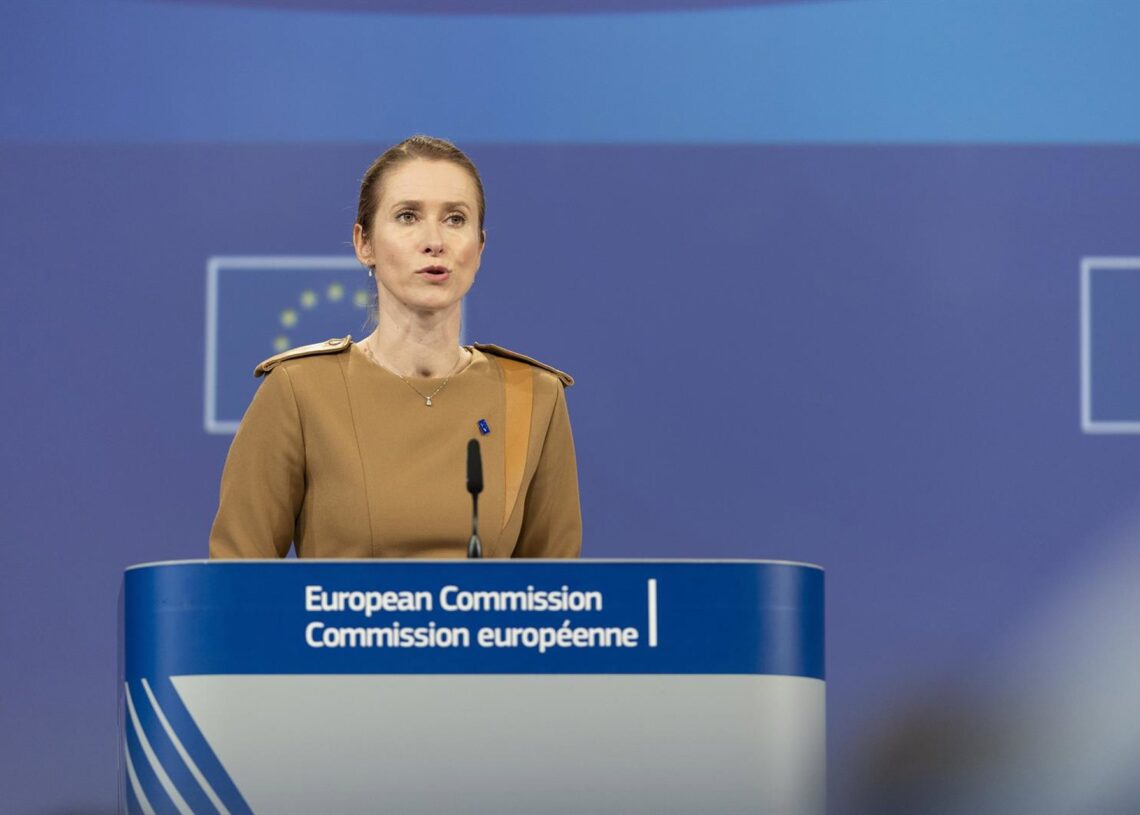 Archivo - La Alta Representante de la UE, Kaja Kallas, en una rueda de prensa en Bruselas. Lukasz Kobus/European Commission / DPA - Archivo