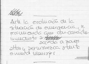 Imagen de la anotación aportada a la causa por Jorge SuárezEUROPA PRESS