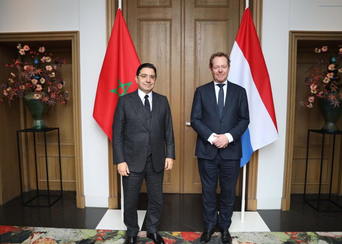 El ministro de Exteriores de Países Bajos, David van Weel, recibe a su homólogo marroquí, Naser Burita, en La HayaMINISTERIO DE EXTERIORES DE MARRUECOS