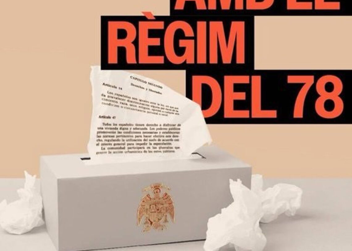 Cartel de ERC en el Día de la ConstituciónERC