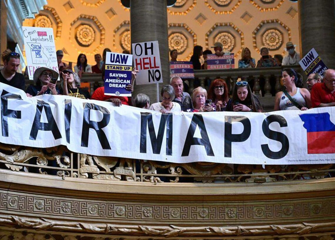 Archivo - Una protesta en el estado de Misuri en contra del plan republicano para elaborar nuevos mapas electoralesEuropa Press/Contacto/Tammy Ljungblad - Archivo