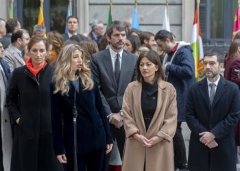 La vicepresidenta segunda del Gobierno y ministra de Trabajo, Yolanda Díaz, la ministra de Sanidad, Mónica García, el ministro de Cultura, Ernest Urtasun, la ministra de Juventud e Infancia, Sira Rego, y el ministro de Consumo y Agenda 2030, Pablo BustindAlberto Ortega - Europa Press