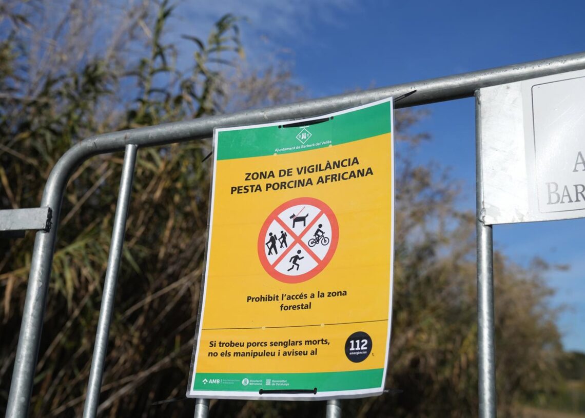 Vallas para cortar el paso de los agents rurals de los Mossos d'Esquadra en las zonas restringidas por la cuarentena ante la peste porcina africanaEUROPA PRESS/D.Zorrakino. POOL - Europa Press