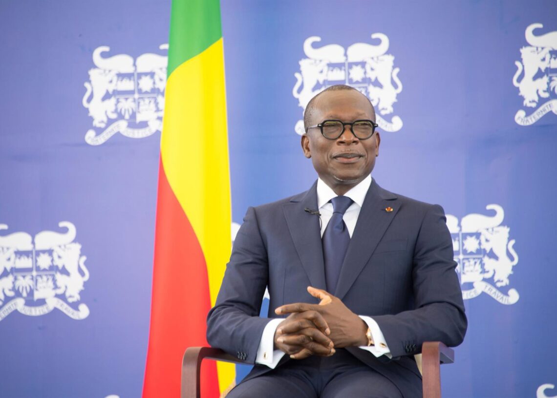 Archivo - El presidente de Benín, Patrice Talon, durante su toma de posesión en 2021 en Porto Novo (archivo)Europa Press/Contacto/Presidency of the Republic o
