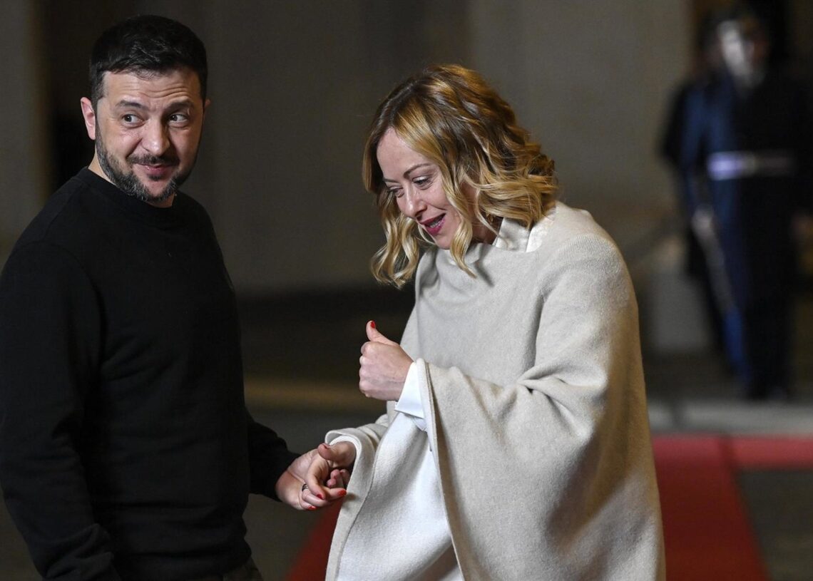 Archivo - Volodimir Zelenski y Giorgia Meloni Europa Press/Contacto/Riccardo Antimiani - Archivo