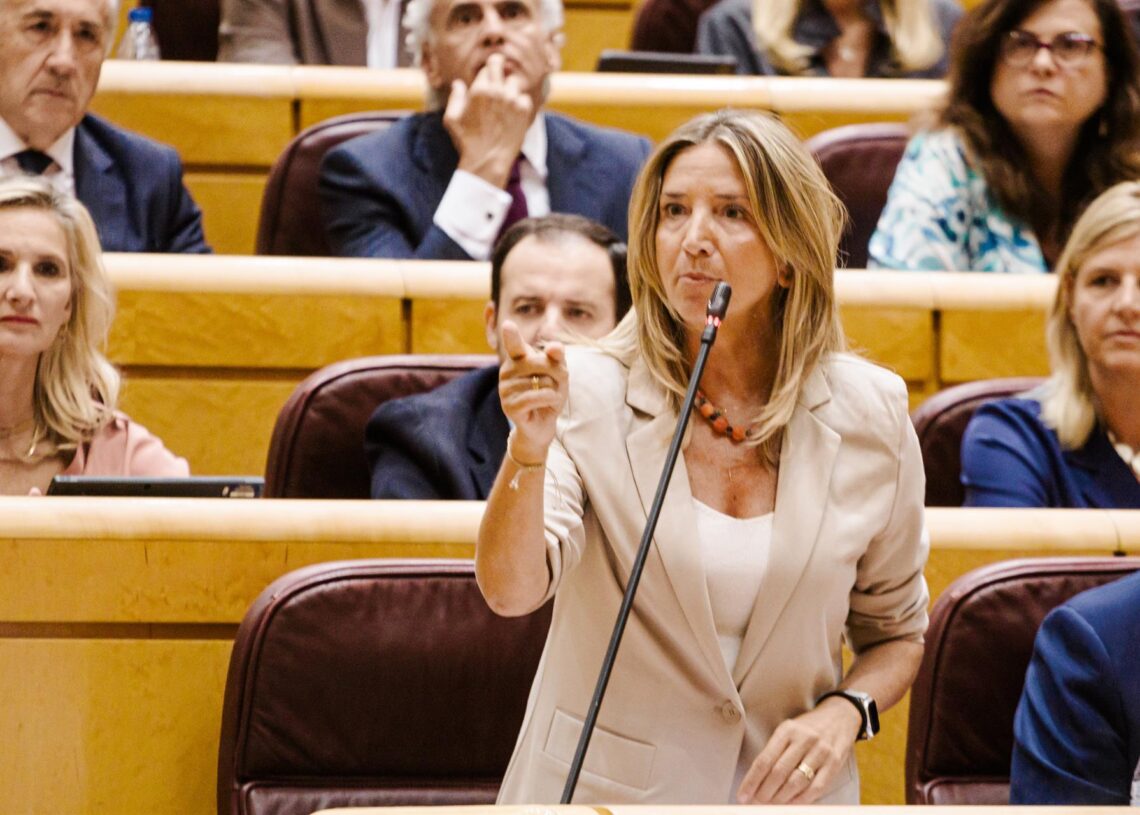 Archivo - La portavoz del PP en el Senado, Alicia García, durante una sesión de control al Gobierno en el Senado, a 16 de septiembre de 2025, en Madrid (España). Carlos Luján - Europa Press - Archivo