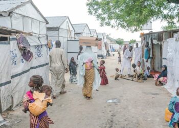 Archivo - Desplazados por la violencia en Maiduguri (Nigeria)WFP/OLUWASEUN OLUWAMUYIWA - Archivo