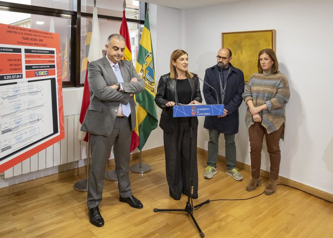 La presidenta en el inicio de las obrasGOBIERNO DE CANTABRIA
