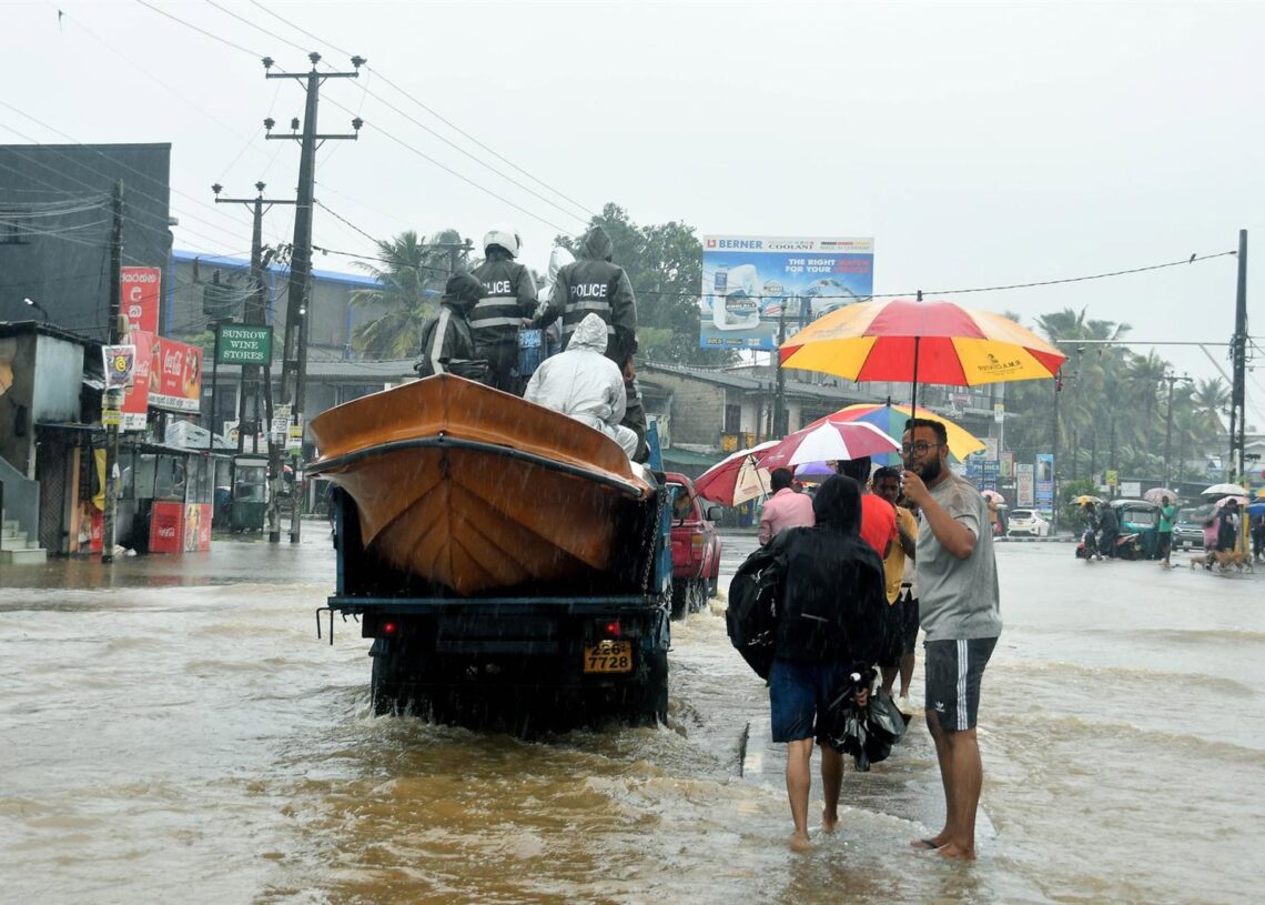 Inundaciones en Colombo, la capital de Sri Lanka. Ajith Perera / Xinhua News / ContactoPhoto