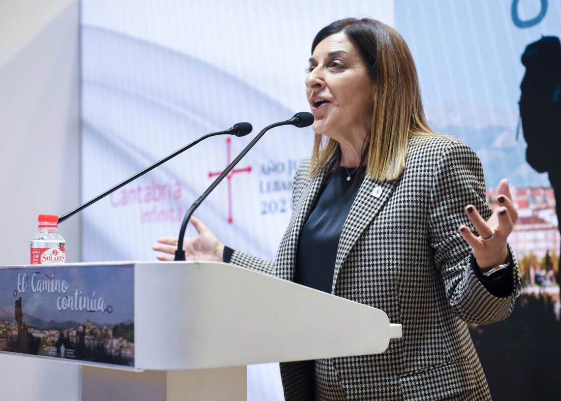 Archivo - La presidenta de Cantabria, María José Sáenz de Buruaga, en foto de archivoGustavo Valiente - Europa Press - Archivo