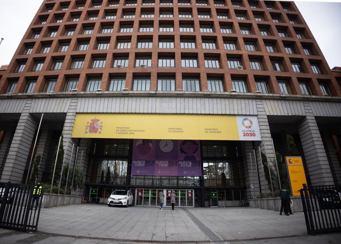 Archivo - Imagen de archivo de la fachada del Ministerio de Sanidad, Juventud e Infancia y Derechos Sociales y Agenda 2030.Eduardo Parra - Europa Press - Archivo