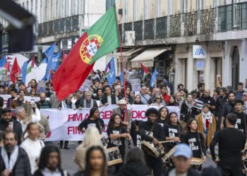 Marcha a favor de Palestina, en Lisboa.Europa Press/Contacto/Jorge Castellanos