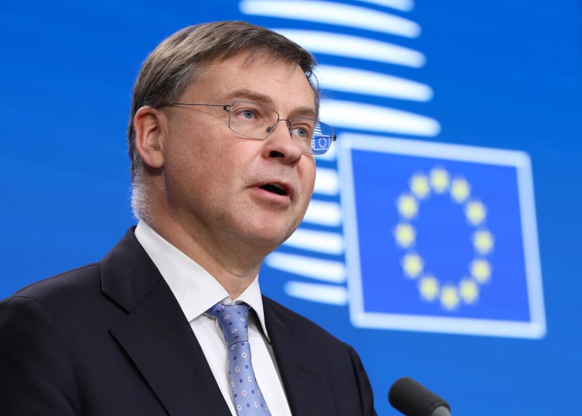 El comisario económico, Valdis Dombrovskis.ALEXANDROS MICHAILIDIS / EUROPEAN COUNCIL