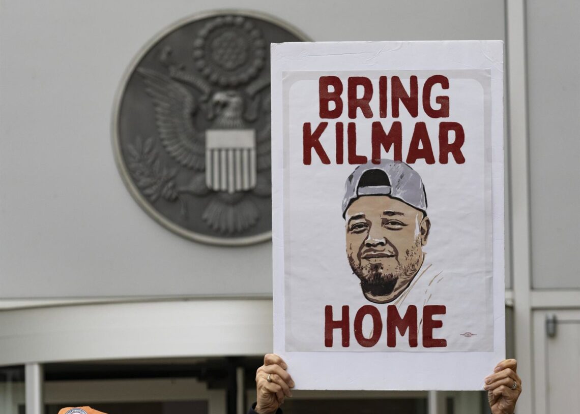 Un cartel a favor de la liberación de Kilmar Ábrego GarciaEuropa Press/Contacto/Sue Dorfman