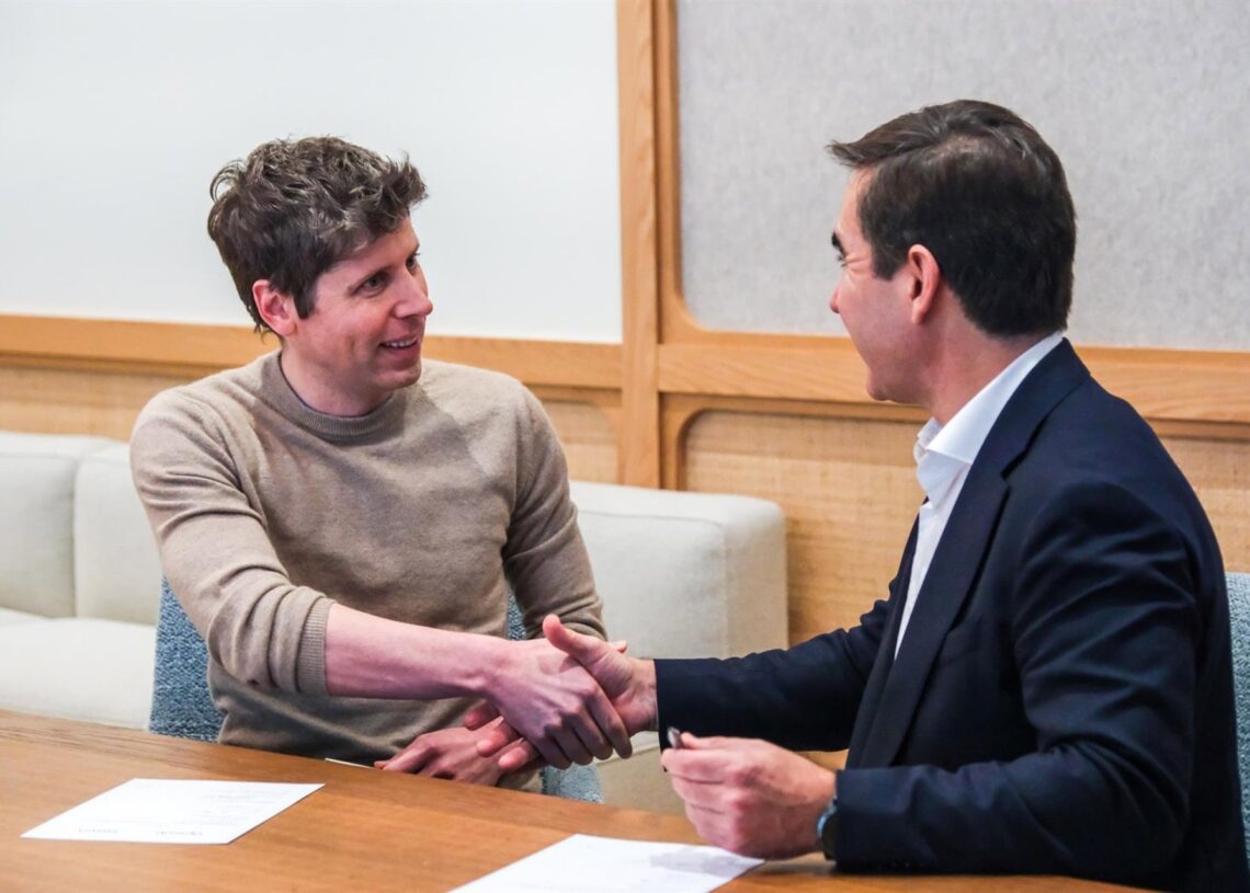 Carlos Torres Vila, presidente de BBVA, y Sam Altman, CEO y cofundador de OpenAIBBVA