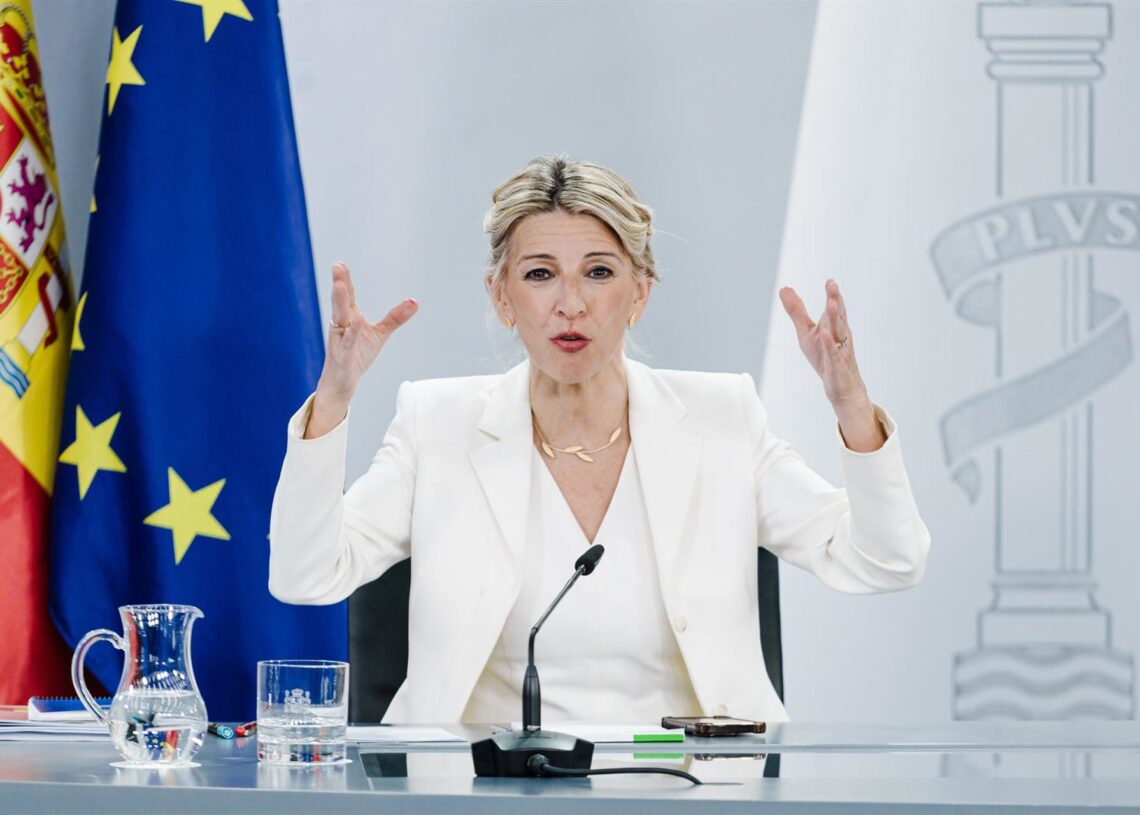 Archivo - La vicepresidenta segunda y ministra de Trabajo y Economía Social, Yolanda DíazCarlos Luján - Europa Press - Archivo