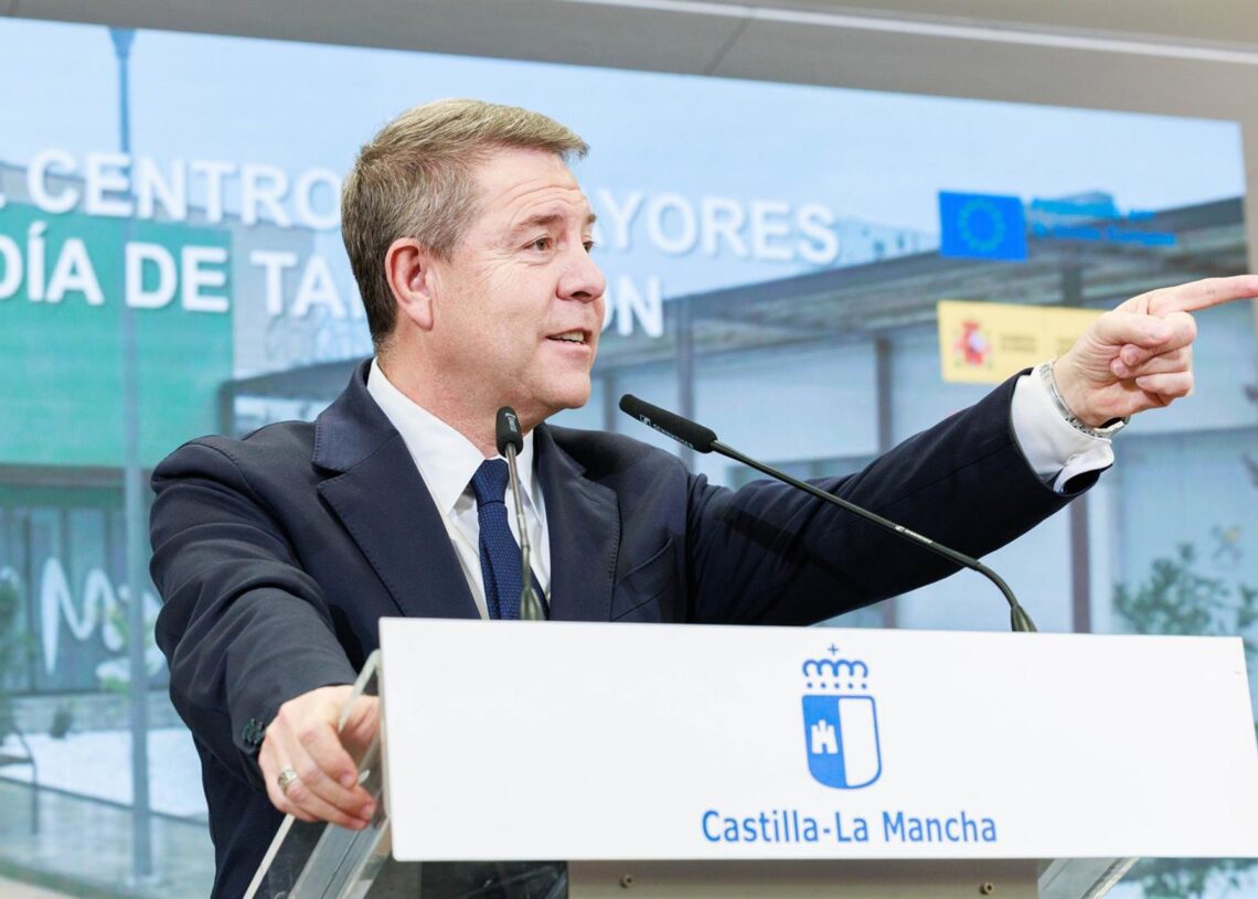 El presidente de Castilla-La Mancha, Emiliano García-Page, en Tarancón.JCCM/DAVID ESTEBAN GONZALEZ