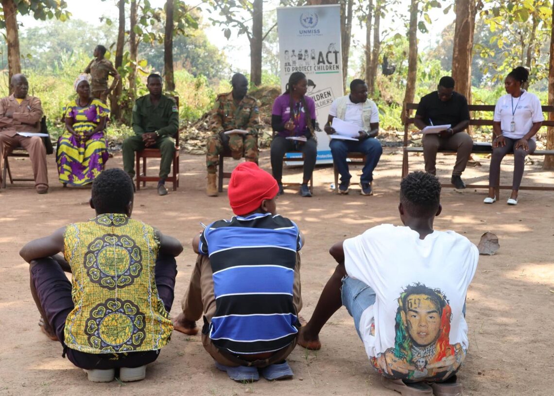 Ceremonia de reintegración de niños soldado en Sudán del Sur, a 11 de diciembre de 2025UNMISS