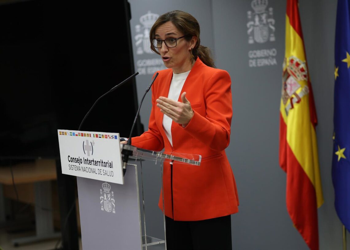 La ministra de Sanidad, Mónica García, ofrece declaraciones tras la reunión del Consejo Interterritorial del Sistema Nacional de Salud (CISNS).Alejandro Martínez Vélez - Europa Press