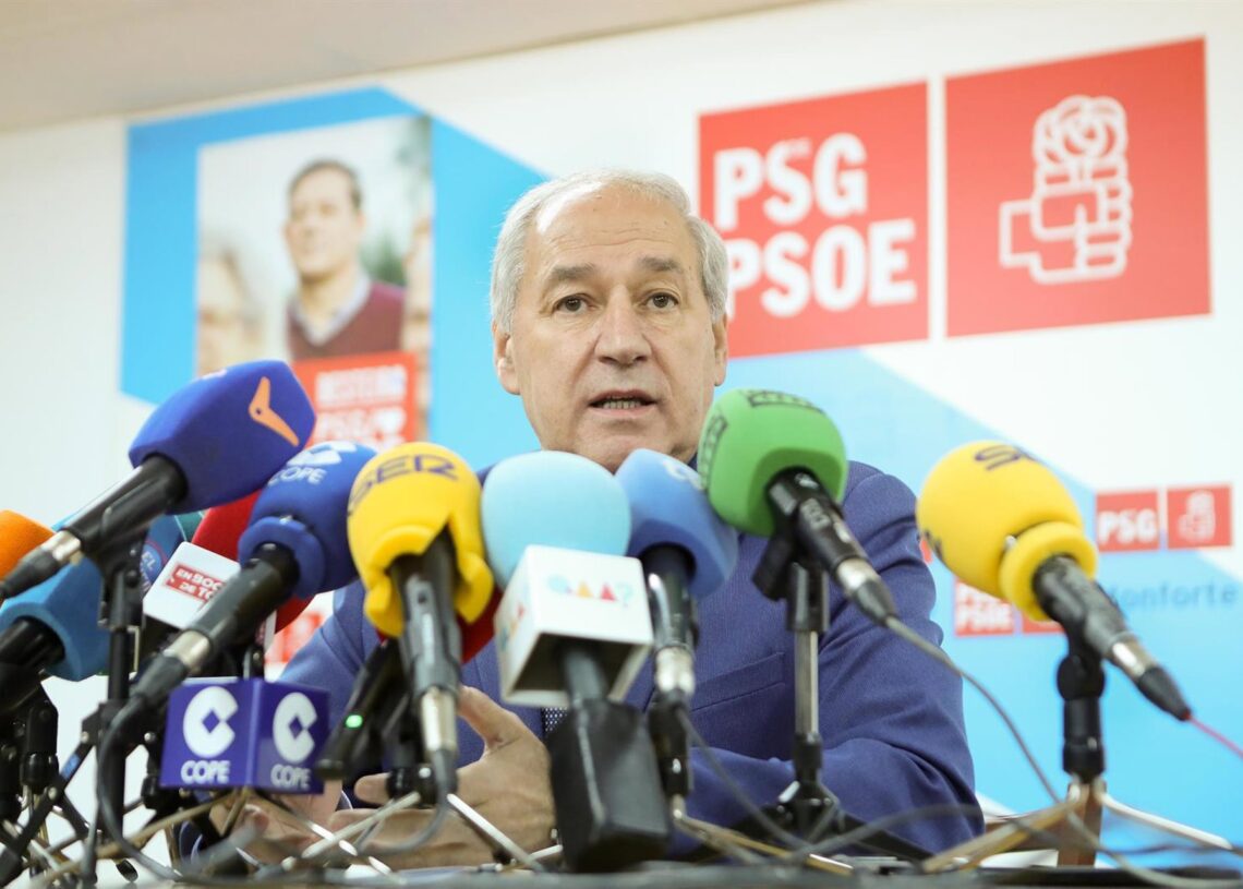 El hasta ahora presidente de la Diputación de Lugo, José Tomé, durante su comparecencia en Monforte esta semana.Carlos Castro - Europa Press