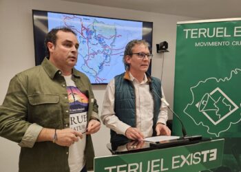 Rueda de prensa de Jesús Villamón y Ernesto Romeo, de Movimiento ciudadano Teruel Existe.TERUEL EXISTE