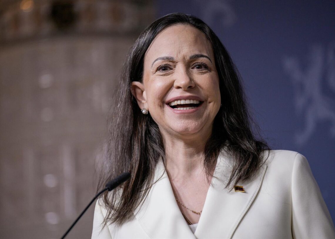 La líder opositora venezolana María Corina Machado, galardonada con el Premio Nobel de la Paz (archivo)Stian Lysberg Solum/NTB/dpa