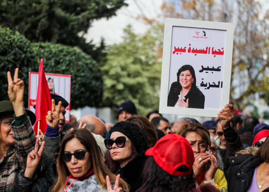 Archivo - Imagen de archivo de una manifestación para exigir la liberación de la opositora tunecina Abir Musi en la capital de TúnezEuropa Press/Contacto/Hasan Mrad - Archivo