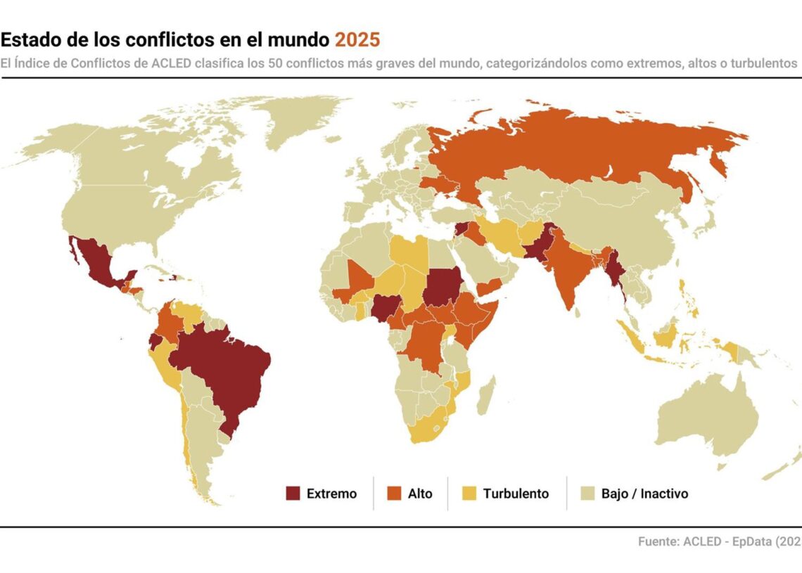 Indice de Conflictos 2025 elaborado por ACLEDEPDATA