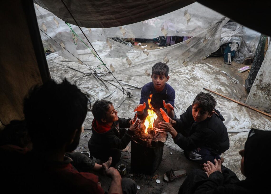 Imagen de archivo del paso de la tormenta Byron por la Franja de Gaza Europa Press/Contacto/Rizek Abdeljawad