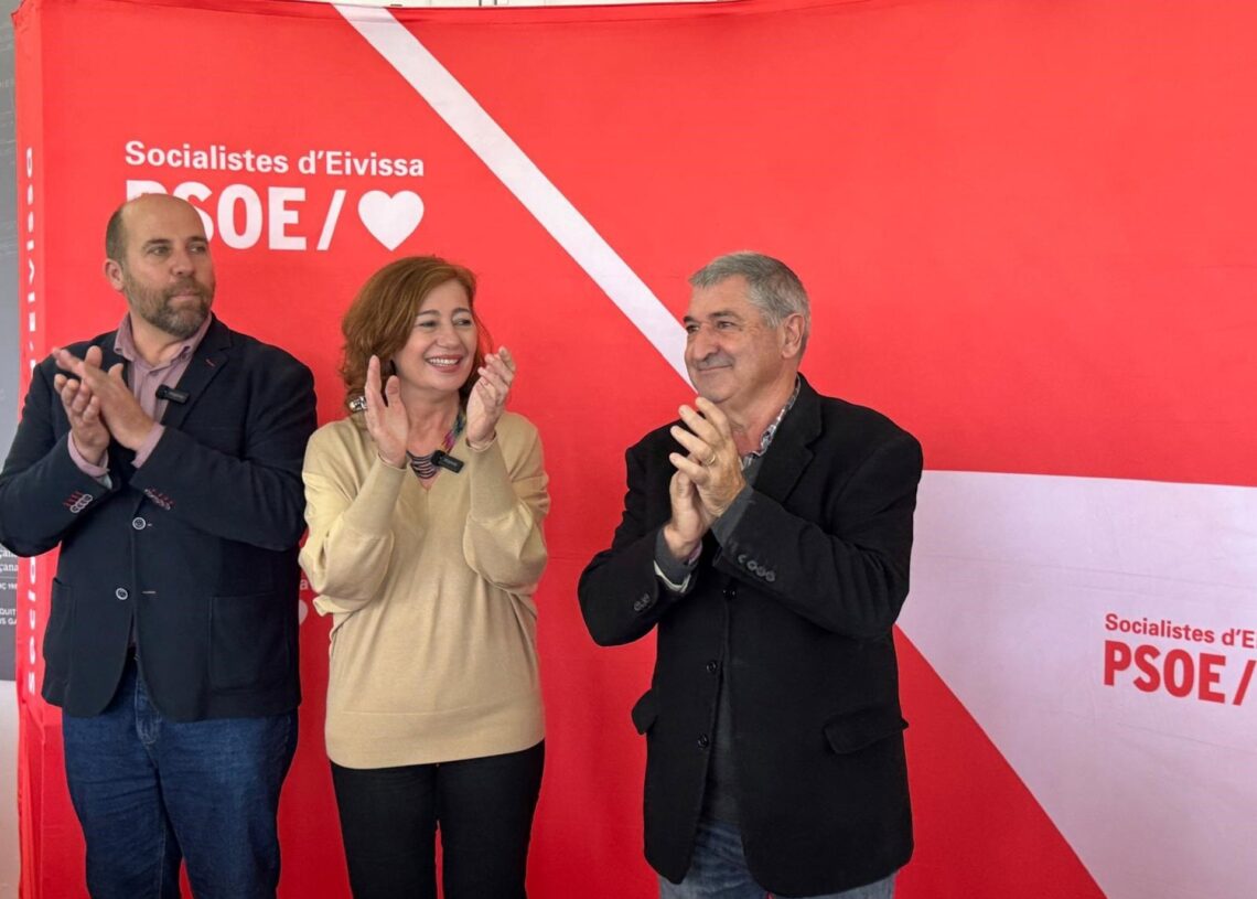 La secretaria general del PSIB-PSOE y presidenta del Congreso, Francina Armengol, en la comida de Navidad con la militancia ibicencaPSIB-PSOE