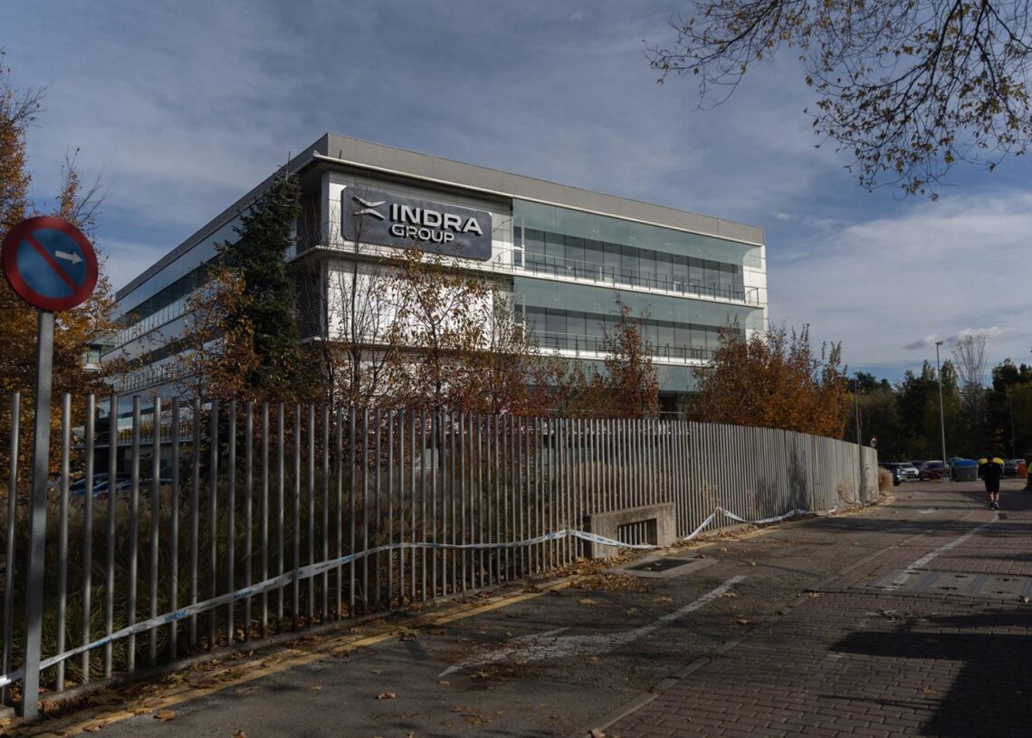 Fachada de la sede de Indra, a 25 de noviembre de 2025, en Alcobendas, Madrid (España).Eduardo Parra - Europa Press