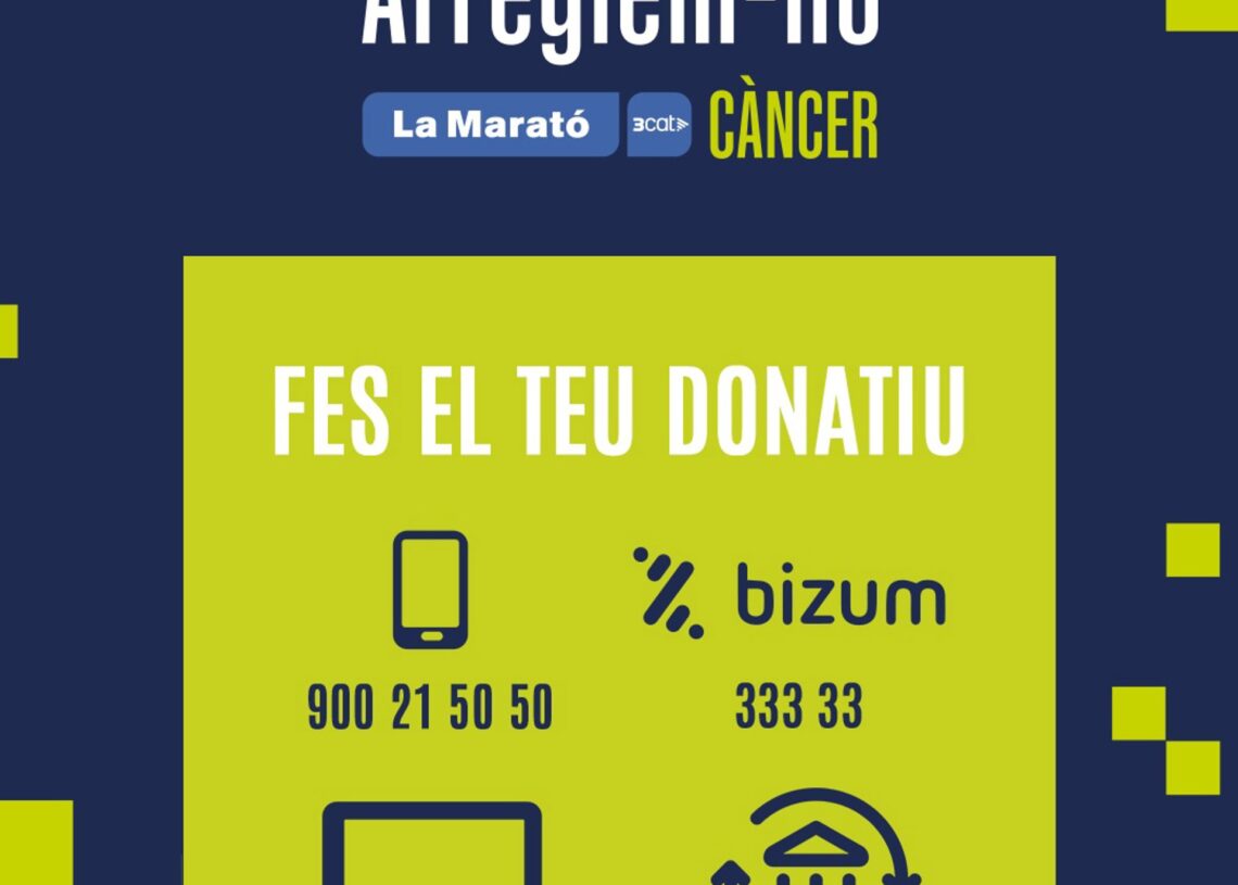 Cartel del programa con las vías de recaudación@LA_MARATO