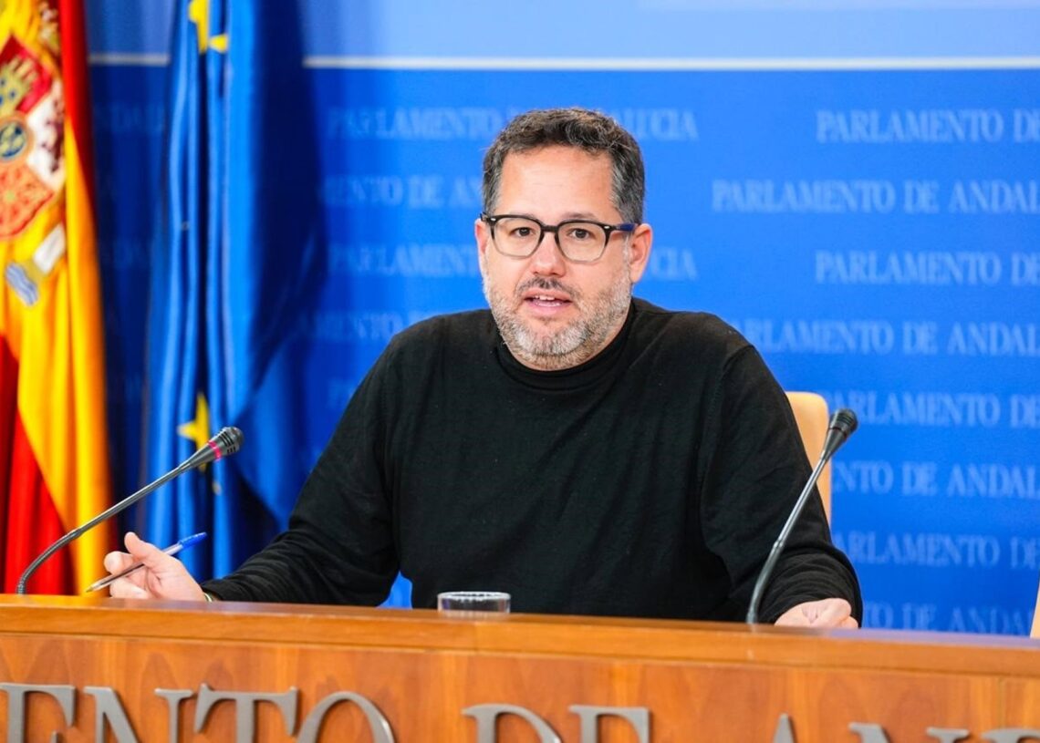 El portavoz de Adelante Andalucía, José Ignacio García, en rueda de prensa en el Parlamento. (Foto de archivo).JOAQUÍN CORCHERO/EUROPA PRESS